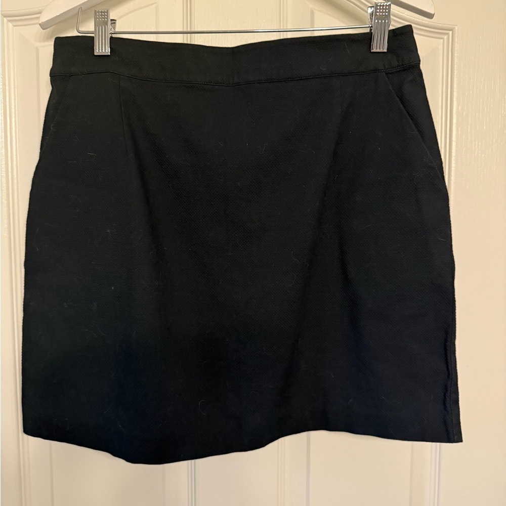 Tori Richard Black Cotton Mini Skirt